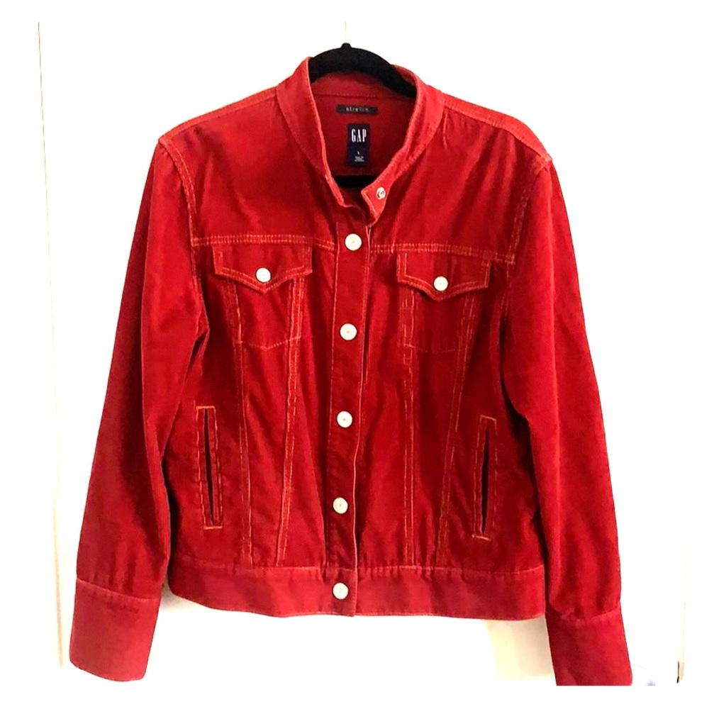Gap Stretch Red Corduroy Jacket